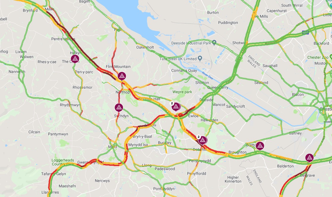 Over 50 schools closed and hazardous driving conditions in Flintshire