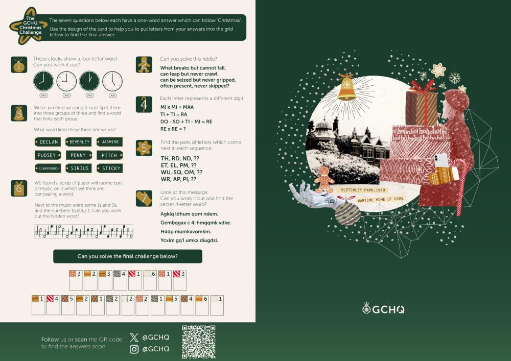 GCHQ’s Christmas Puzzle 2023 A Cryptic Challenge for UK’s Young Minds